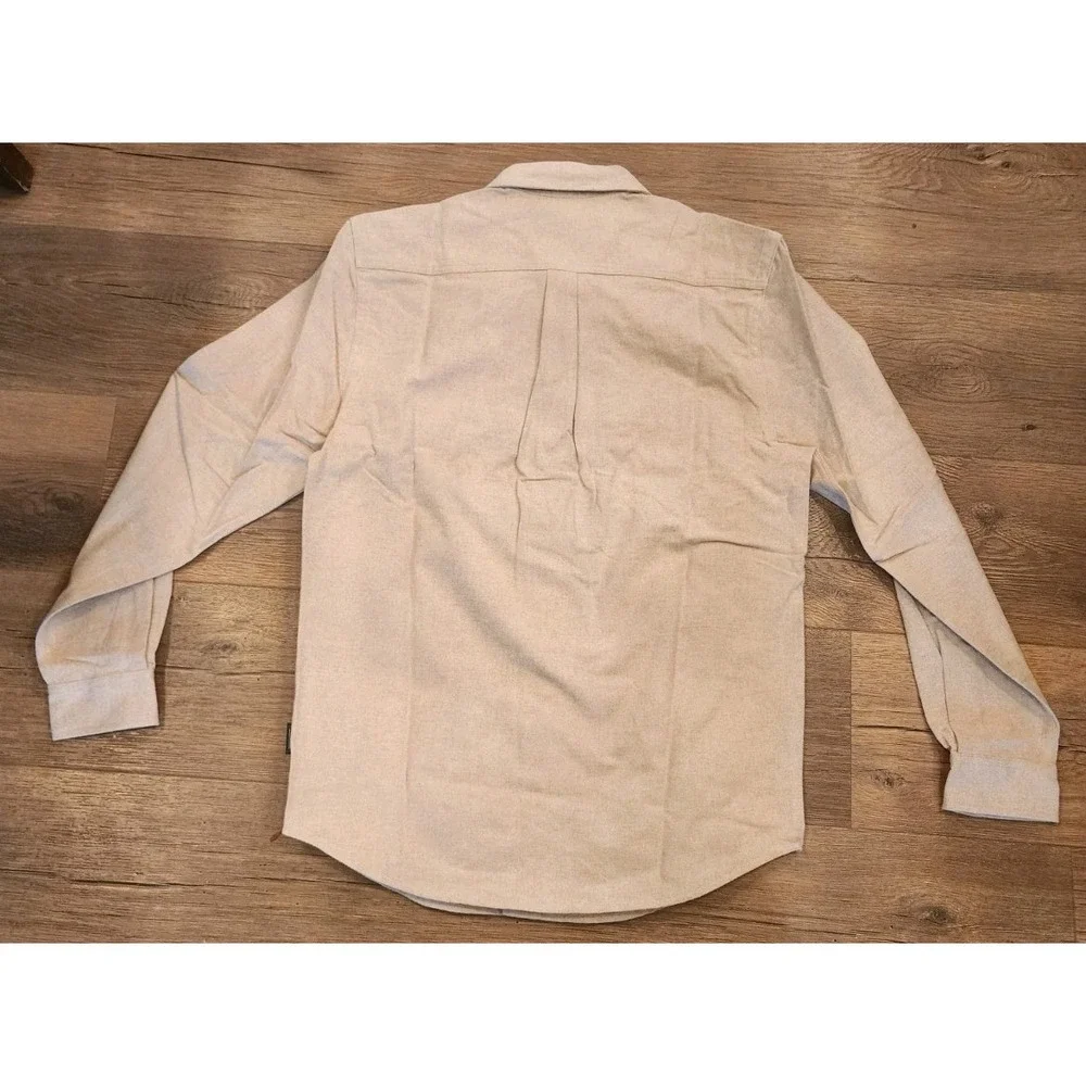 Woolrich Green‎ Label Chamois Soft Cotton Button-Up Shirt Tan Men's Small NWT